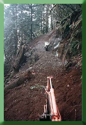 Rock section:  After construction.