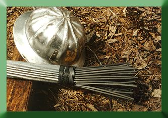 Cleaned broom, note galvanizing has been removed by acid.