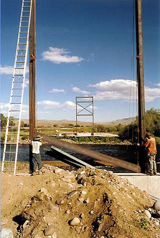 View across the Big Hole from Meriwether west abutment.