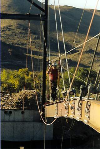 Carroll Vogel and mid-span stringer section.