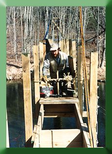 Carroll Vogel installing decking