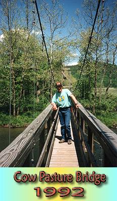 Mack McFarland on CowPasture River Bridge in 1996.