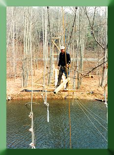 Carroll Vogel installing floor beams