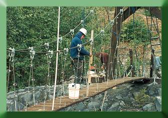 Brian Highberger installing railing