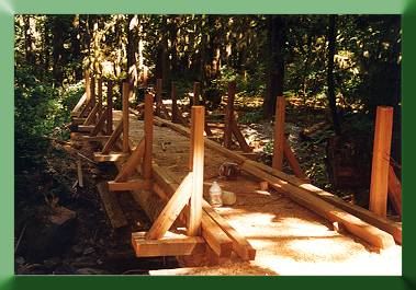 Silver Creek Bridge, WA, prior to installation of handrails (1995).