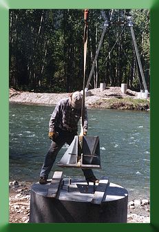Robert Mitton setting tower base