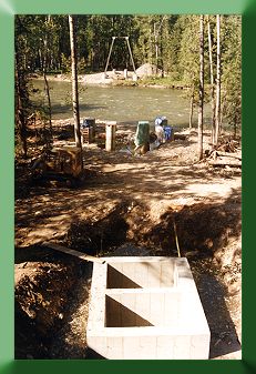 Centerline; with deadman anchor in foreground
