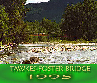 Load testing the Tawlks-Foster Bridge with a Chevrolet Surburban.