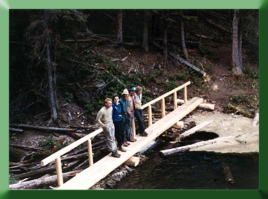 Trout Lake Bridge, YNP, WY, 1989.