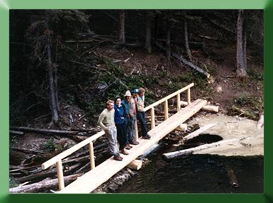 Trout Lake Bridge, YNP, WY, 1989.