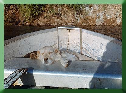 Filson in the boat