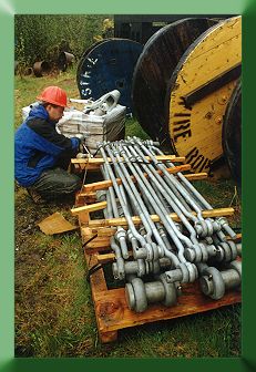 Bridge rods and sockets.