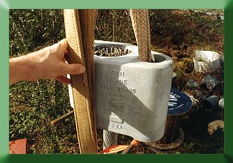 Bridge socket installed on broom, ready for pouring.