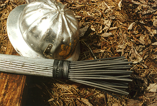 Cleaned broom, note galvanizing has been removed by acid.
