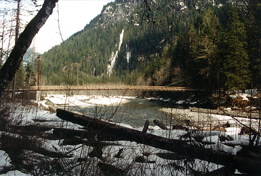 Baker River Bridge, Spring 1999.