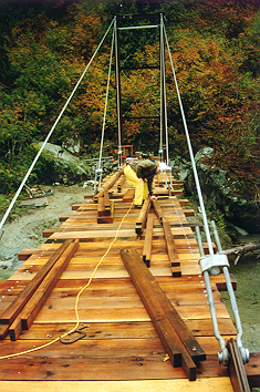 Finishing the deck.