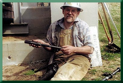 Sway cable anchor prior to installation in abutment.