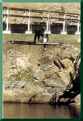 Working in the basement.