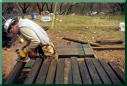 Step 2:  Cut 1/2 the lap.