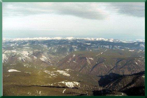 Flying in:  River of No Return Wilderness from the air.
