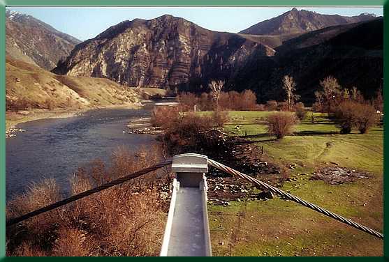 Suspension bridge simplicity.