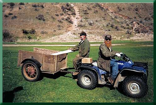 Flying B employees; George (R) was the groundskeeper and a favorite of the crew.