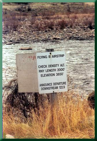 At Flying B air strip.