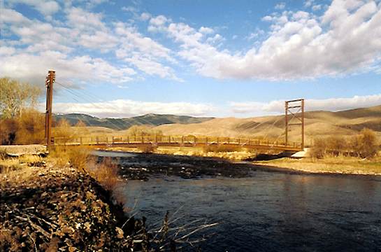 Down river view at Meriwether Bridge.