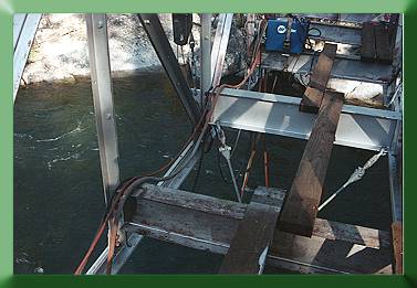 Same section as previous picture showing new steel components after installation.