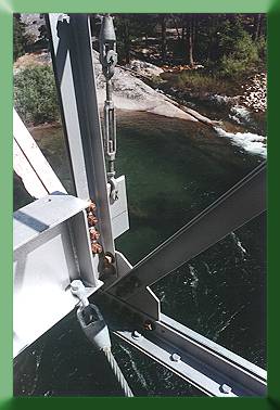 New truss components:  floor beam, suspender, diagonal, bottom chord, and sway brace.