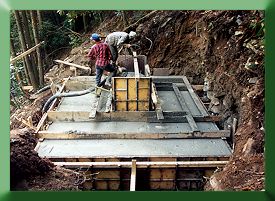 Placing Concrete in deadman anchor