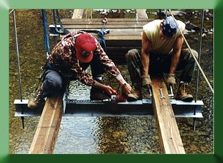 Greg Riffe & Brian Highberger installing stringers