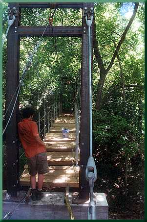 Centerline view during decking installation.
