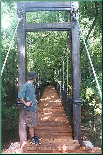 View down the finished bridge.