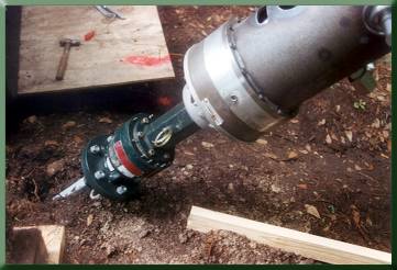 Torque indicator and torque motor installing helical anchor.