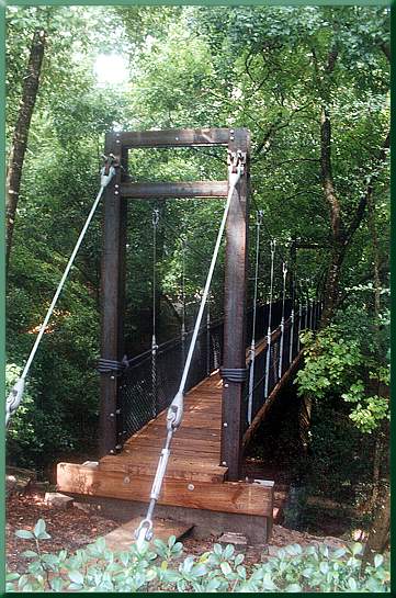 View of bridge from the patio.