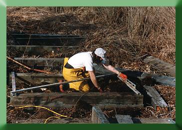 Paul Adler setting sleepers.