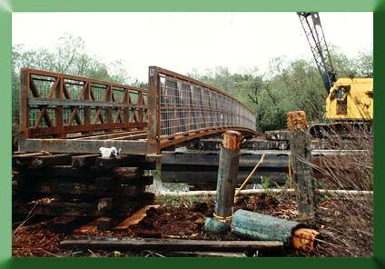 Continental Bridge, adjacent to foundation piles prior to placement of concrete cap.
