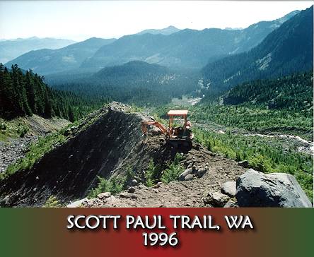 Sub-alpine trail high on the slopes of Mt. Baker.