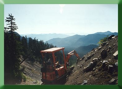 Mechanized trail building at 6000 feet.