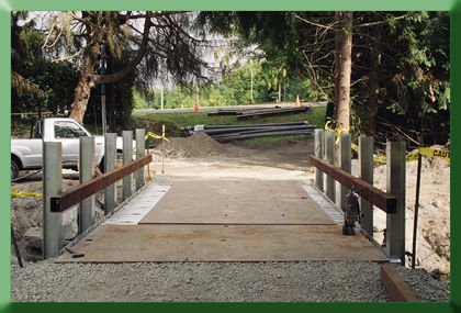 Maple Leaf Reach guard rails are installed